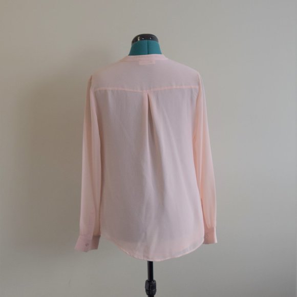 Long Sleeve Blush Pink Blouse - Picture 3 of 7